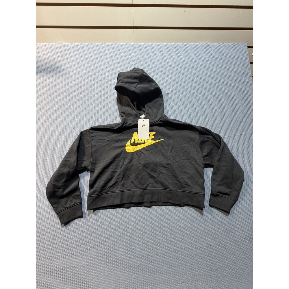 Nike Sportwear‎ Cropped Hoodie Girls Sz L(+) Black Brand New